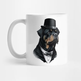 Rottweiler Funny Top Hat Mug